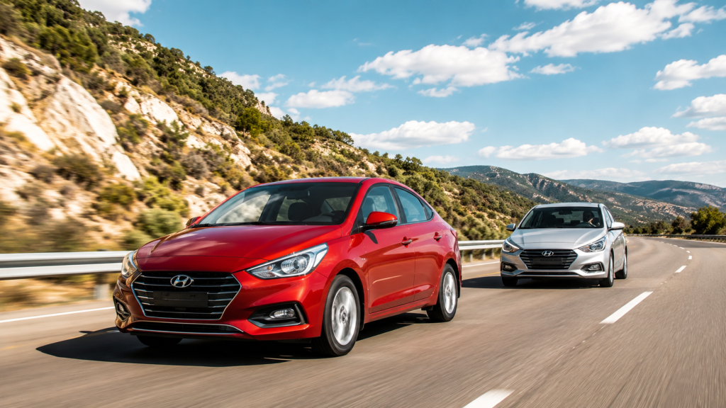 Hyundai Accent на трасі